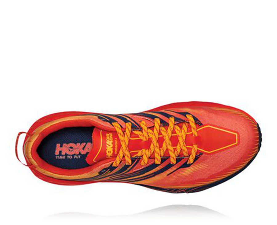 Tenis Hoka One One Trail Hombre Rojos - Speedgoat 4 Gore-Tex - UCLH56820